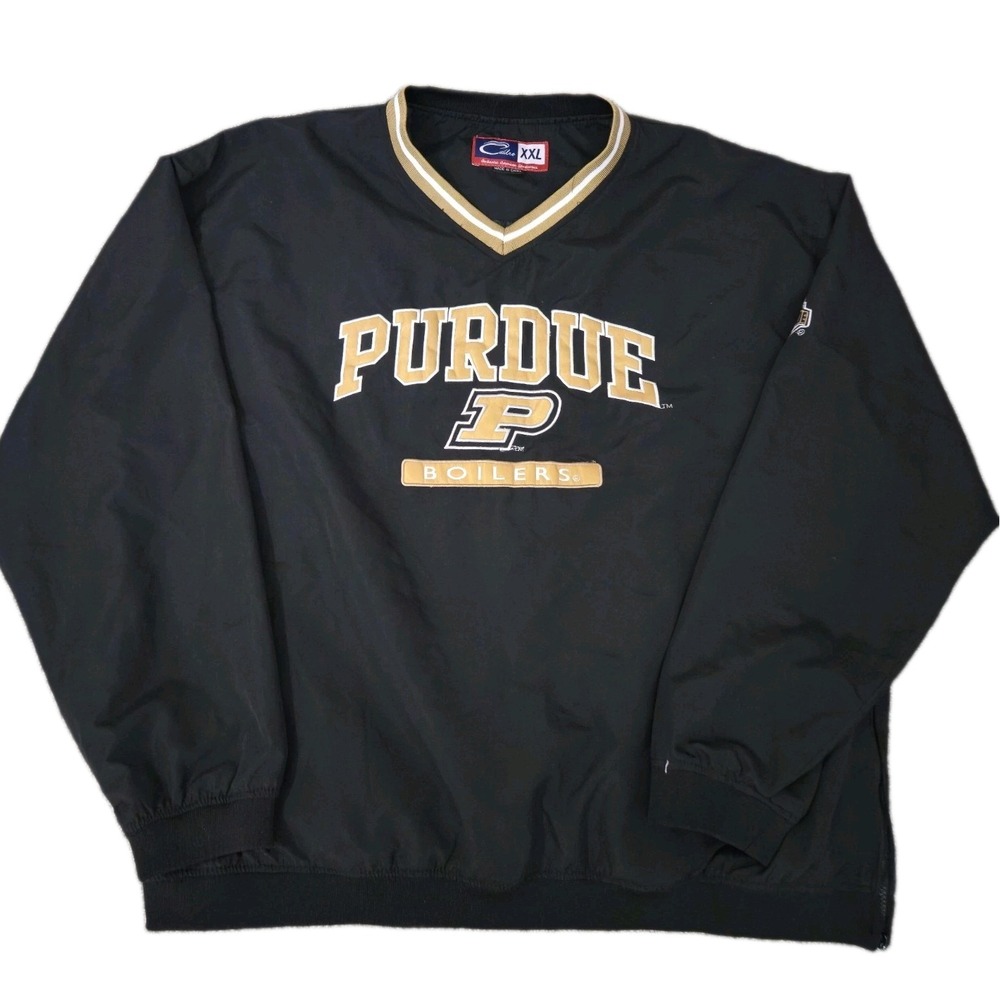 Vintage Purdue Boilermakers Jacket Mens XXL Windbreaker Pullover NCAA 90s